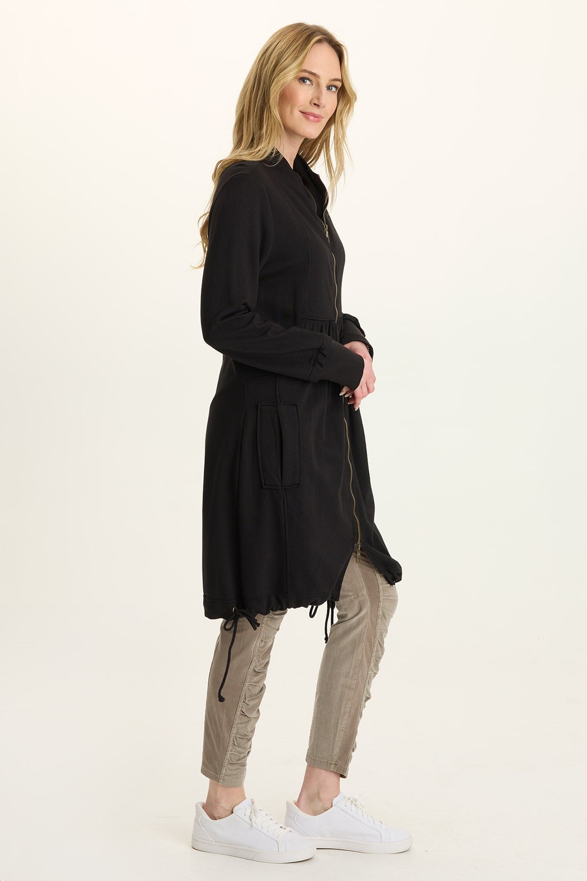 Wearables Fleece Funnel-Neck Longcoat 