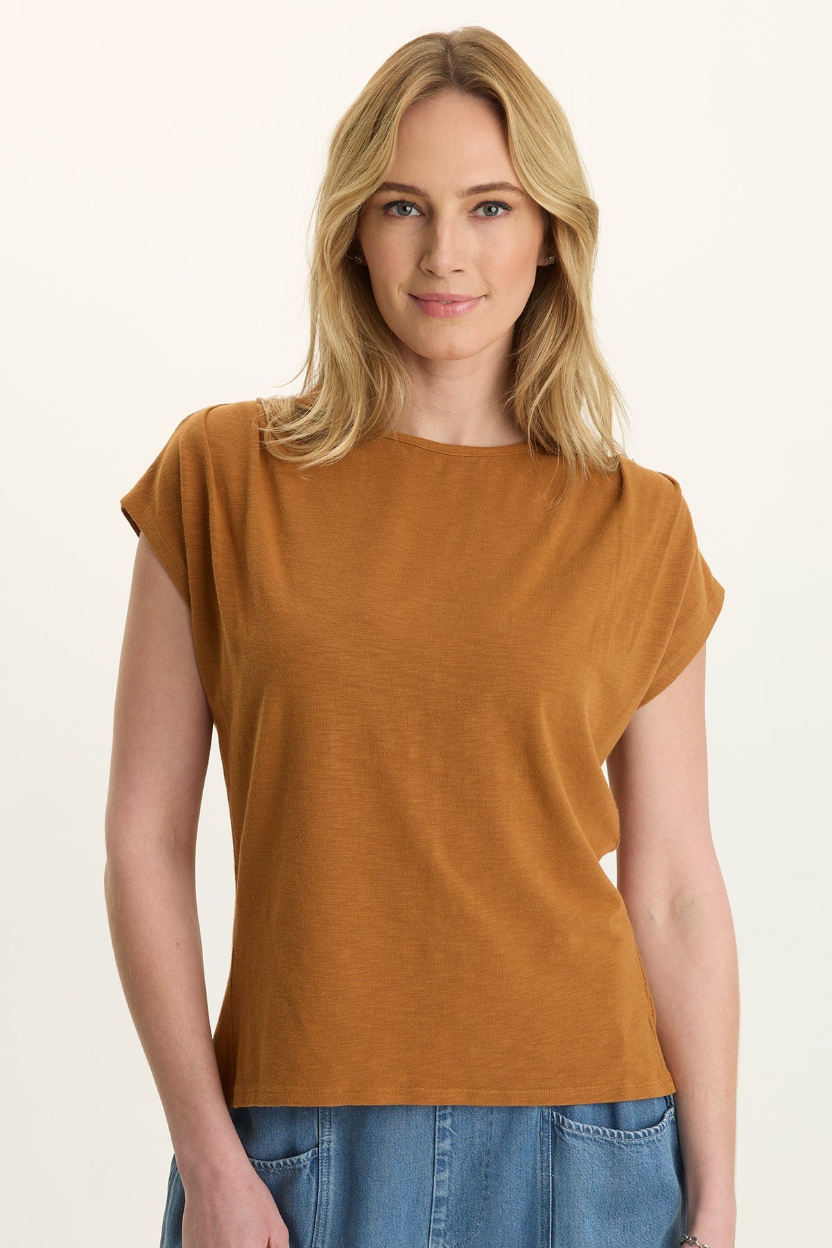 Wearables Arwen Soft Jersey Mock Neck Tee