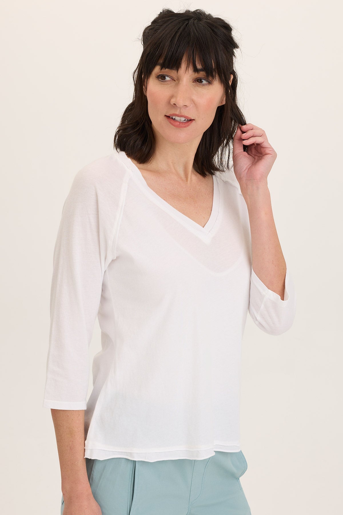 Wearables Maven Jersey 3/4-Sleeve V-Neck Tee 