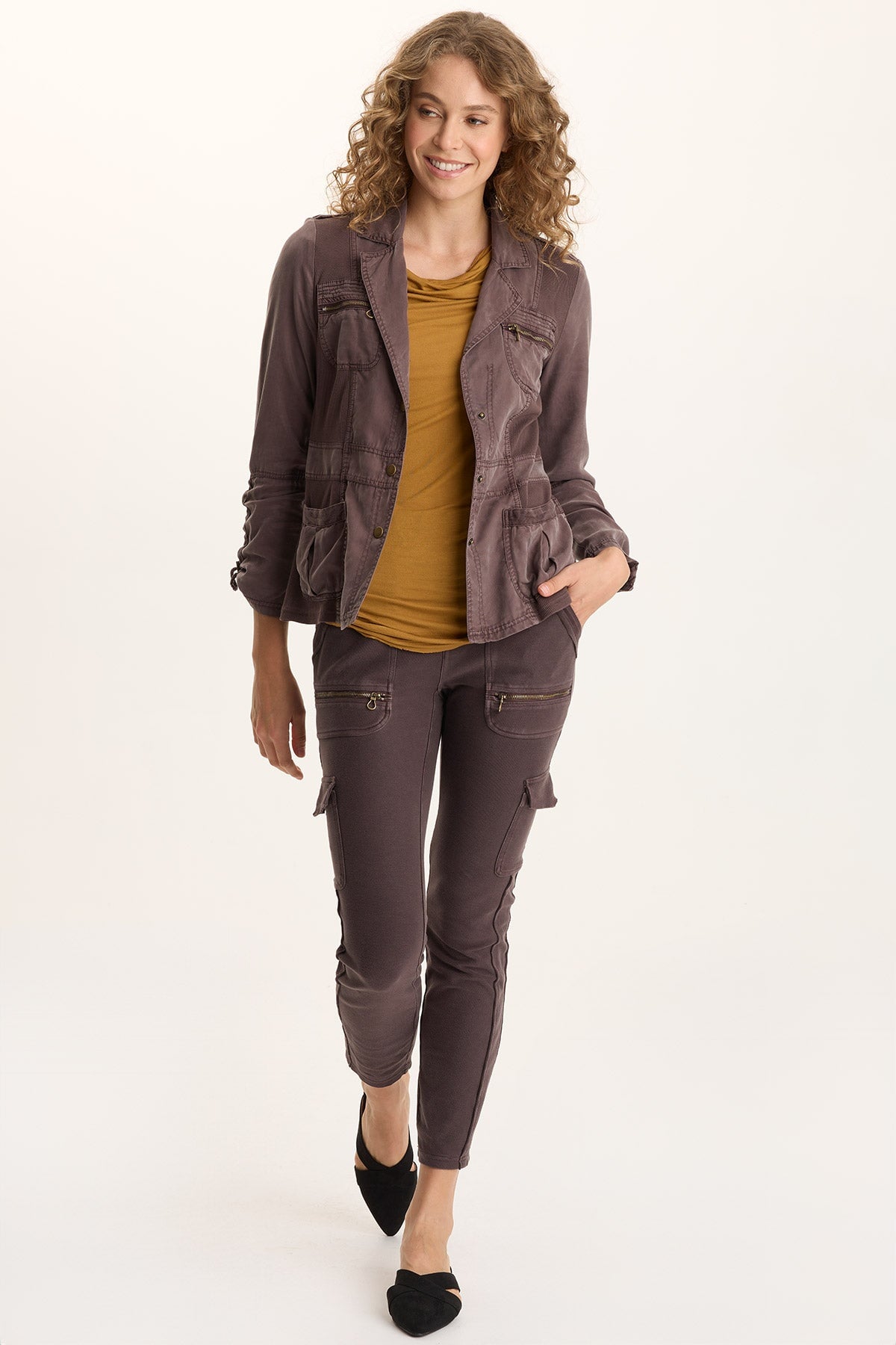 XCVI Keelie Twill Knit Elevated Pocket Legging 