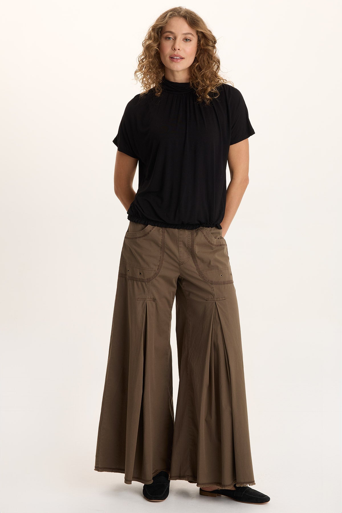 XCVI Nevins Soft Volume Wide Leg Drawstring Pant