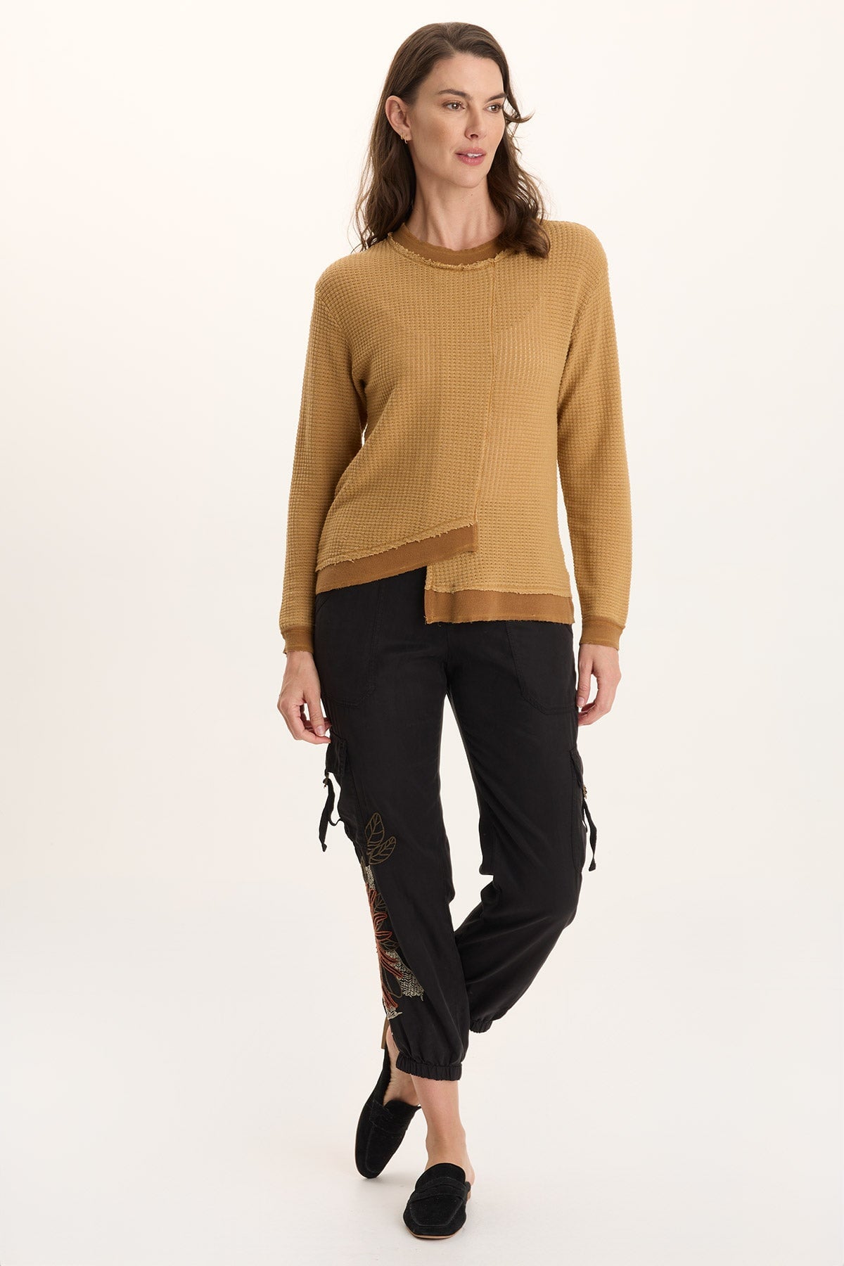 XCVI Alvis Thermal Asymmetrical Long-Sleeve Top 