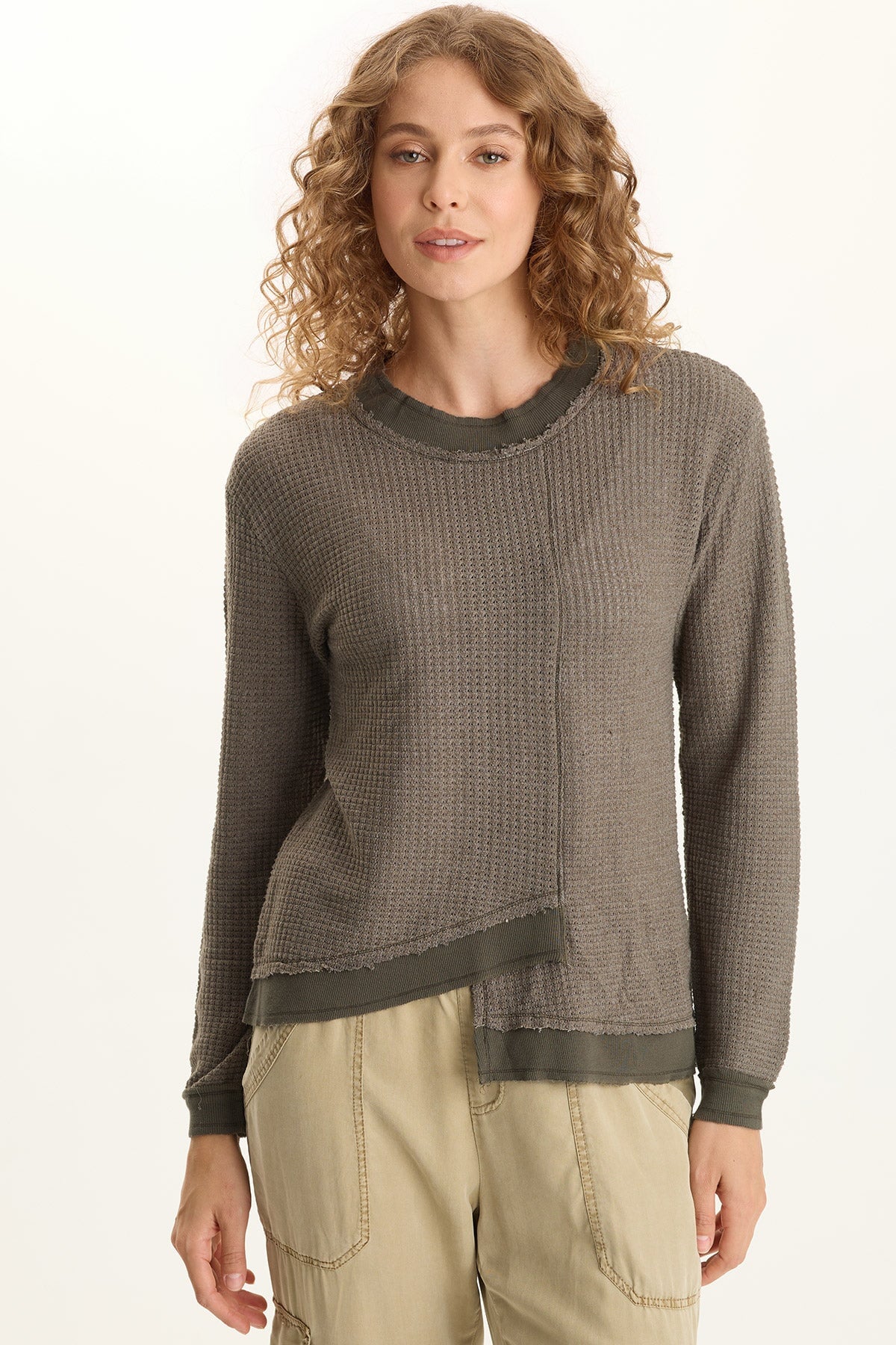 XCVI Alvis Thermal Asymmetrical Long-Sleeve Top