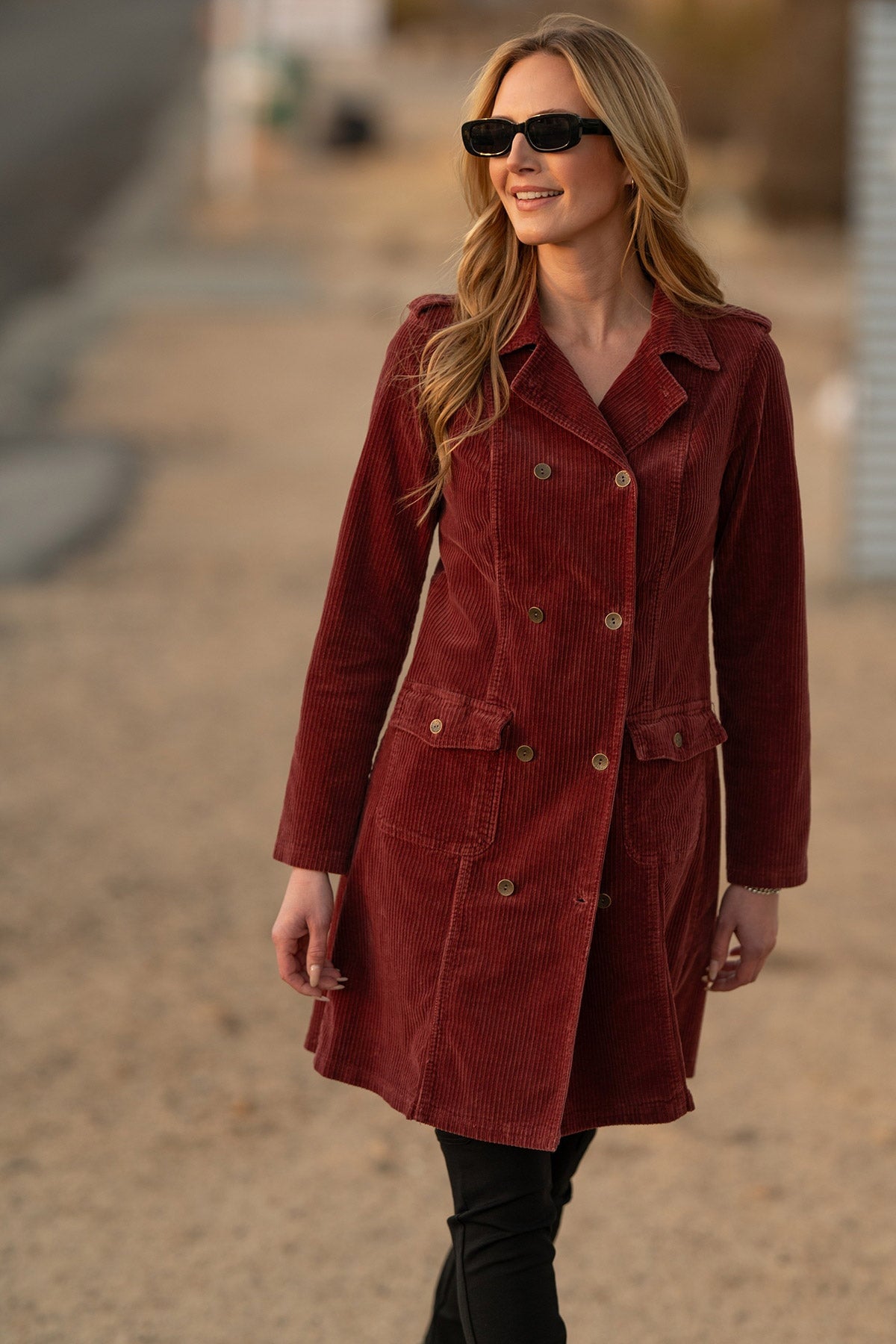 Wearables Risto Corduroy Trench Coat
