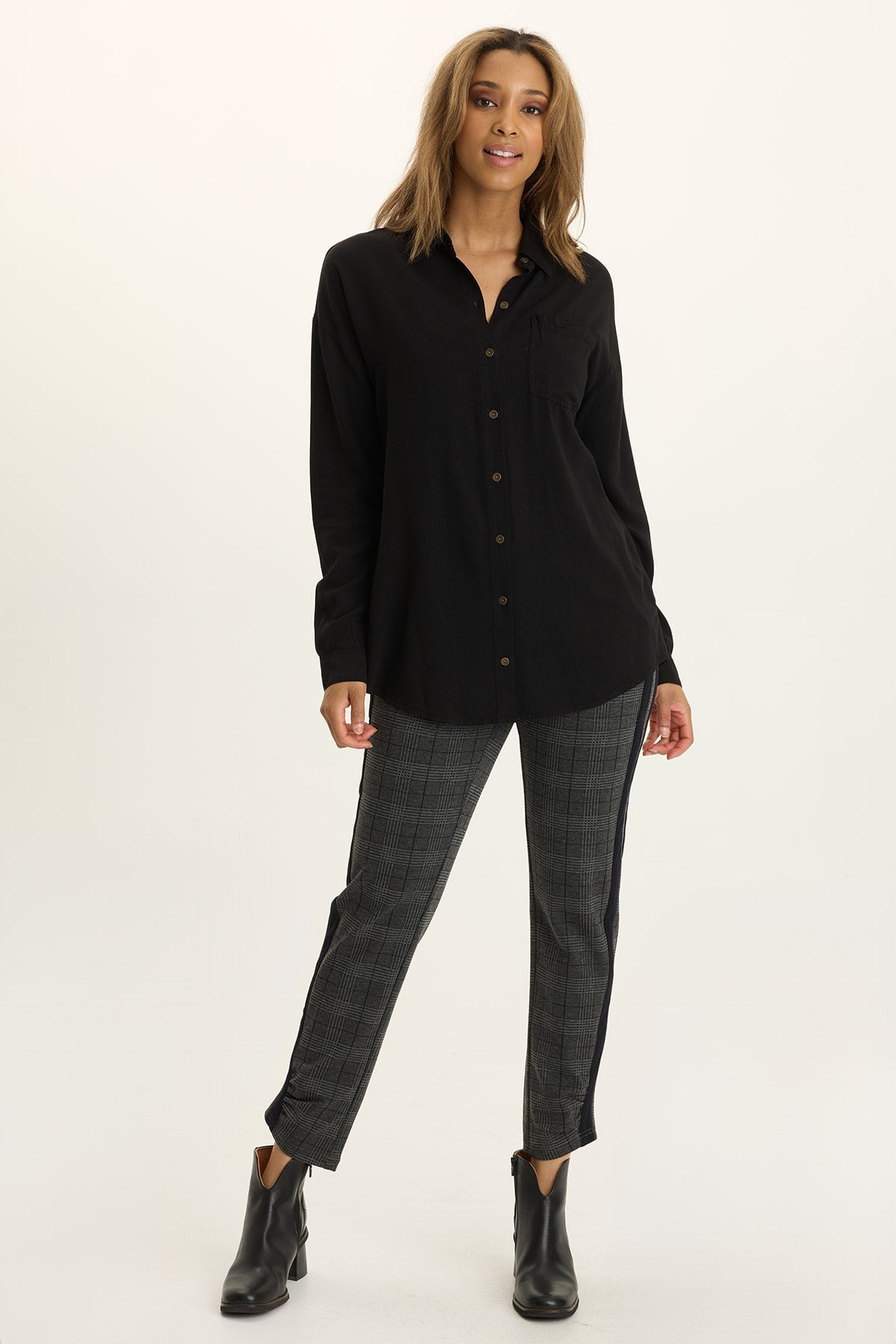 Wearables Nestor Plaid + Stripe Ponte Pant