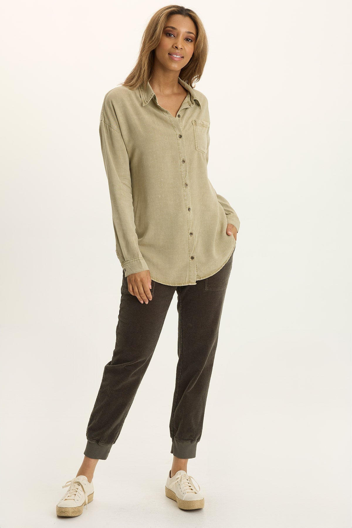 Wearables Dusten Lightweight Oversize Button-Up 