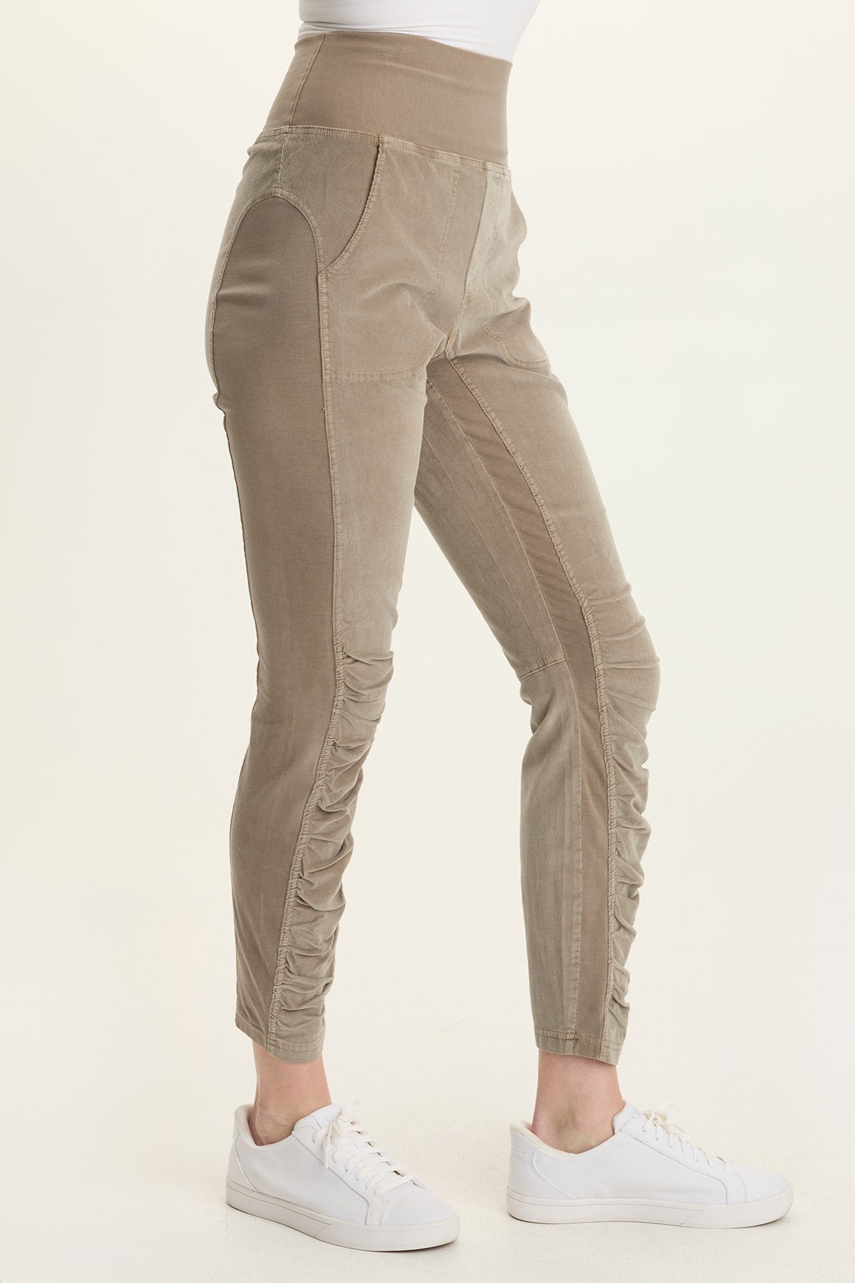 Wearables Corduroy Penny Ruched Legging