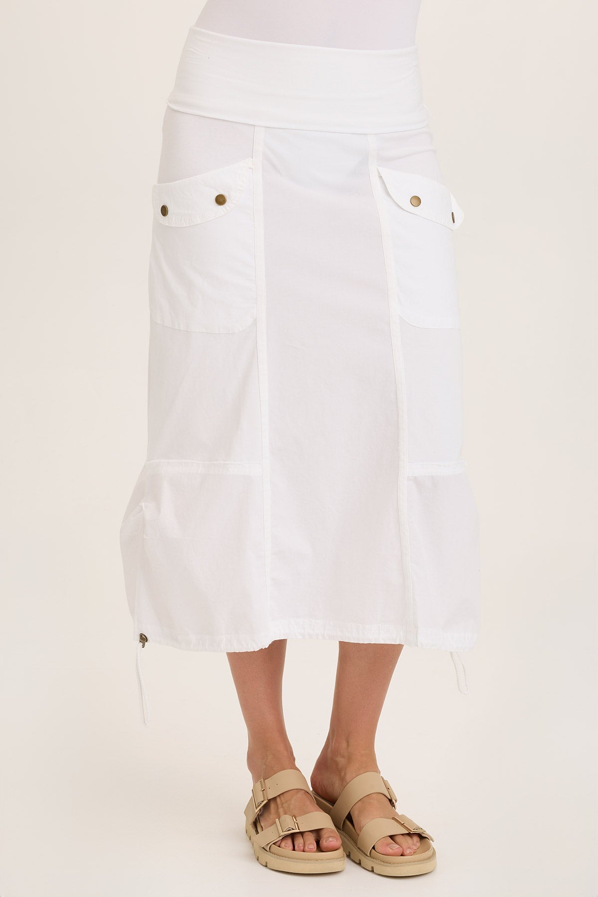 Wearables Marconi Cargo Cinch Bubble Hem Midi Skirt 