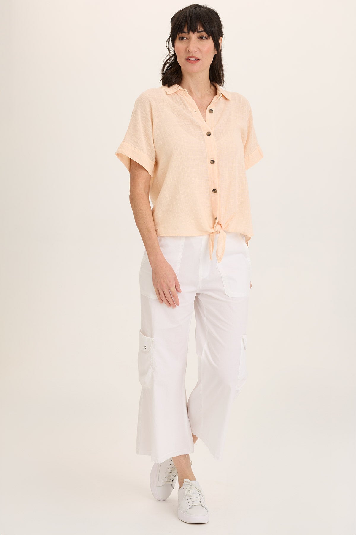 Wearables Femke Stretch Poplin Cargo Crop