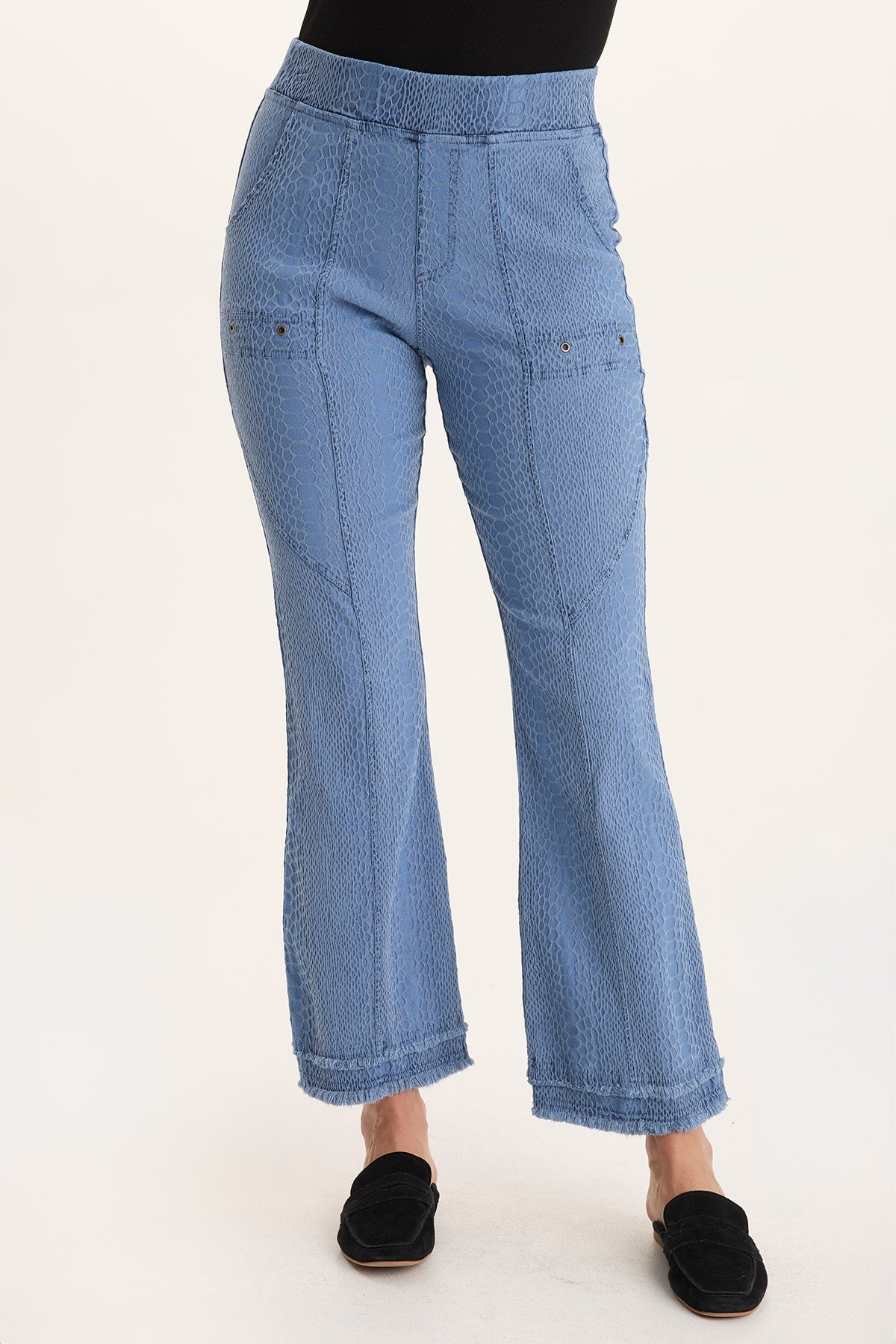 XCVI Askell Textured Jacquard Flared Pull-On Pant 