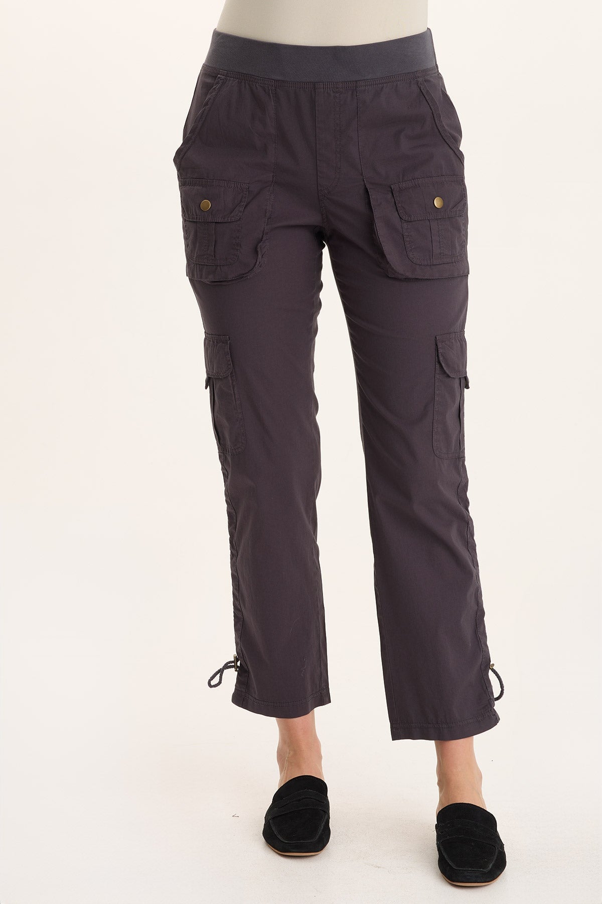 XCVI Keon Adjustable Cord Slim Leg Cargo Pant 