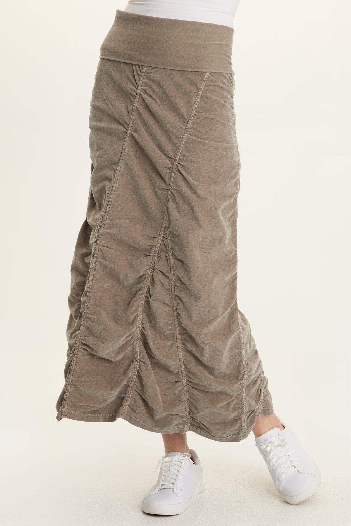 Wearables Cord Shirred Peasant Skirt 