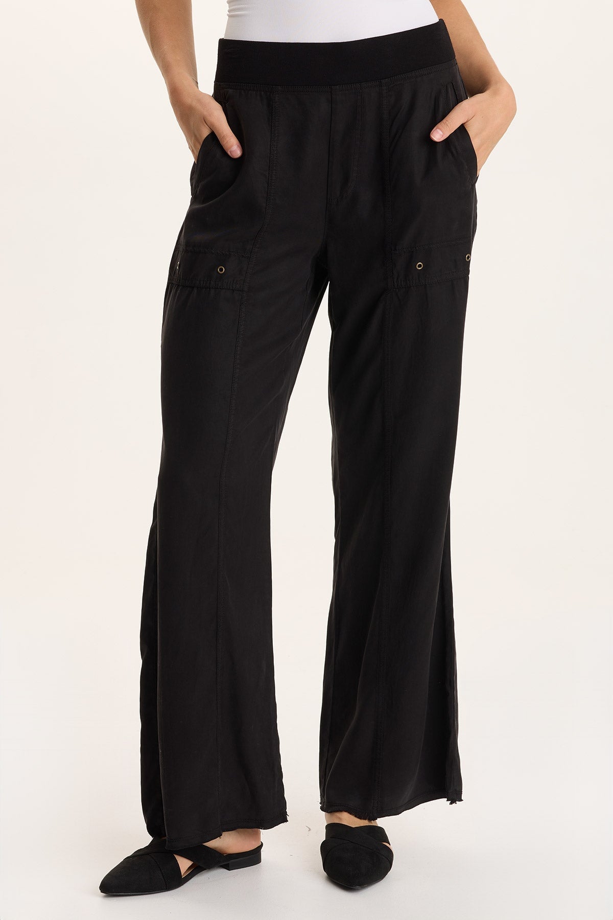 XCVI Schyler Soft Twill Wide-Leg Trouser