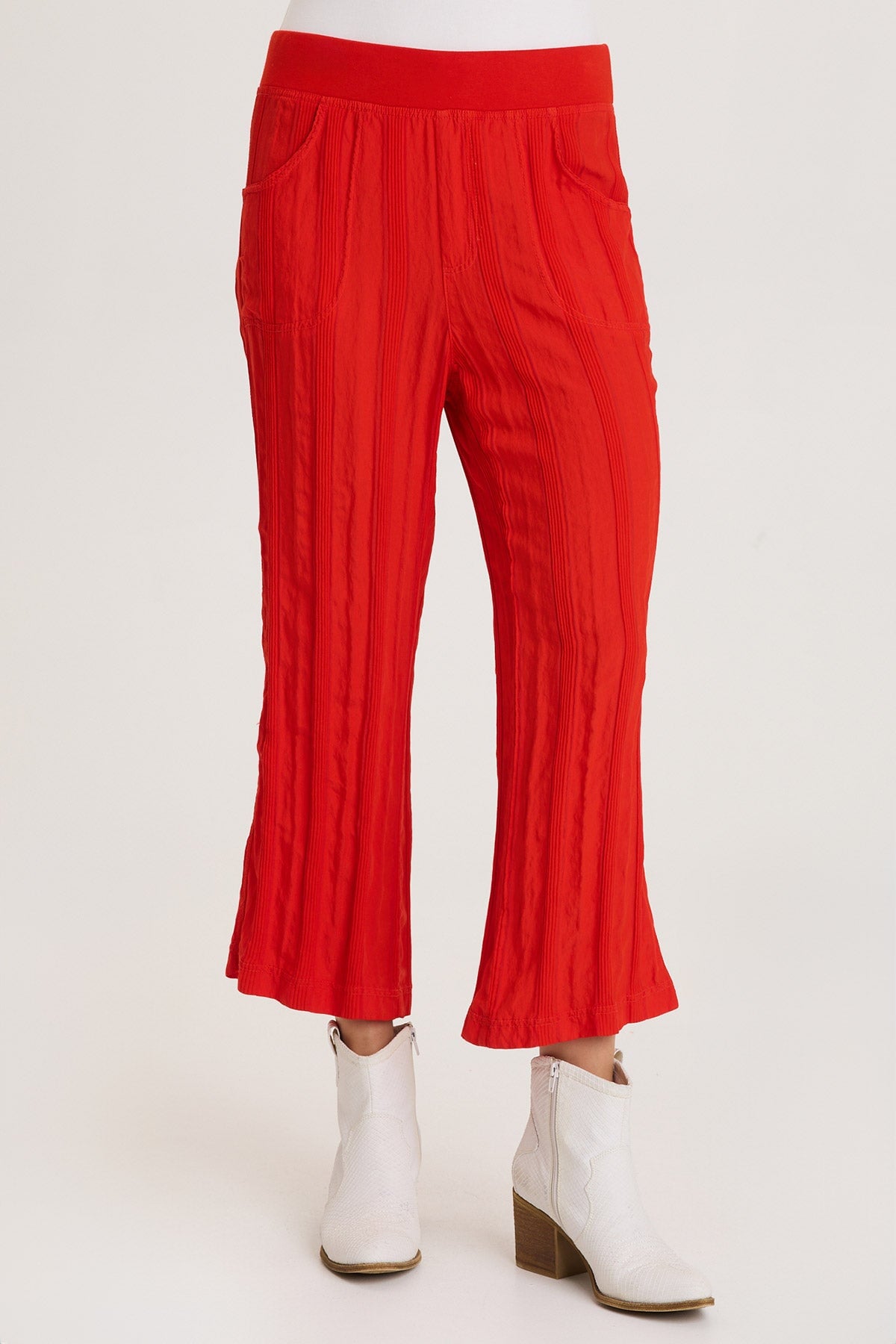 XCVI Carruth Textured Stripe Flared Leg Crop