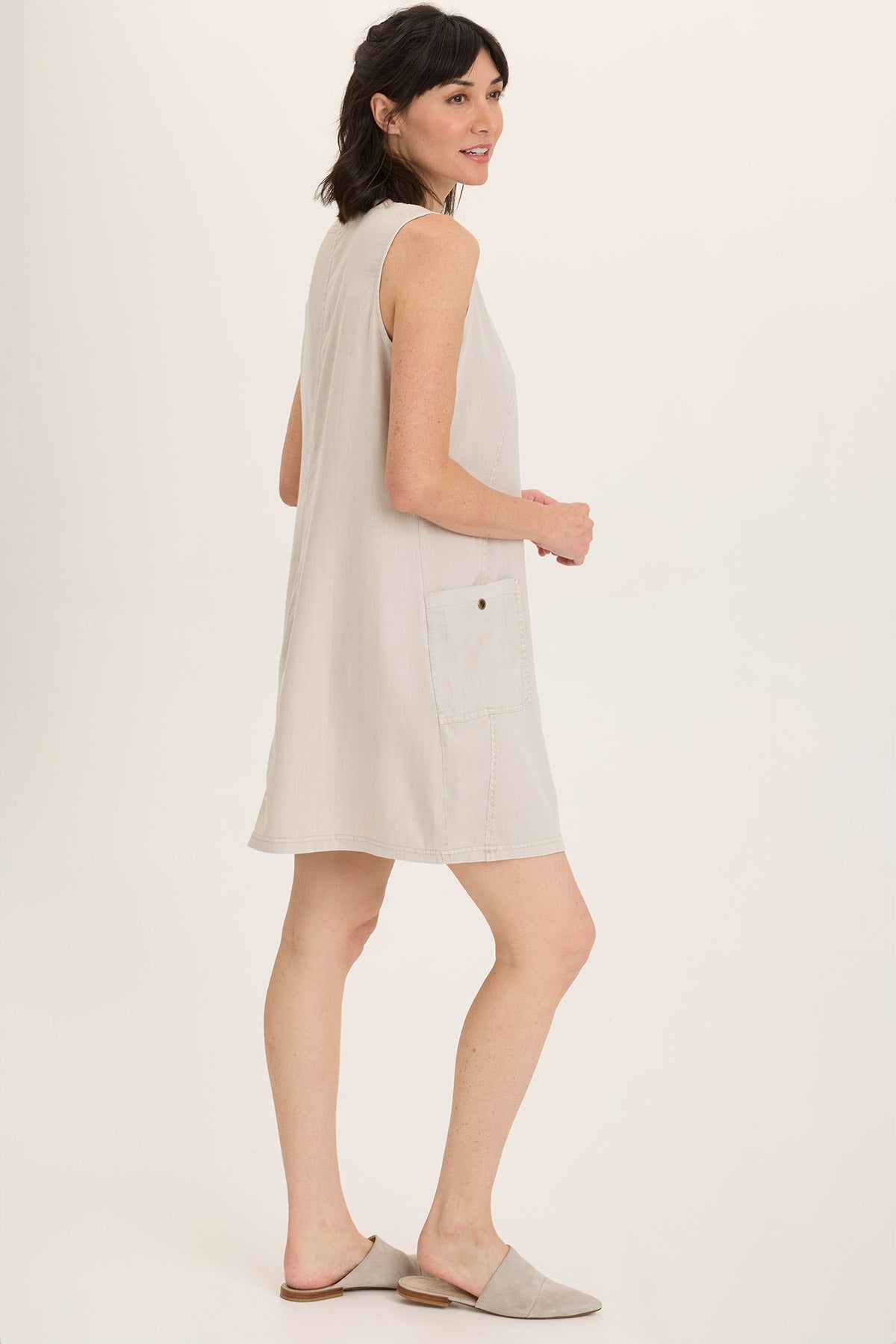 Wearables Ashmon Twill A-Line Mini Shift Dress 